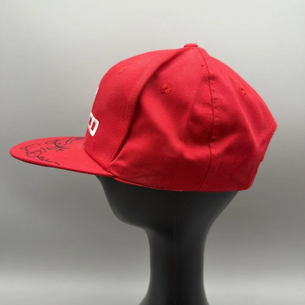 Vintage Zebco Fishing Hat Signed Jay Yelas Tommy Biffle Denny Brauer Snapback